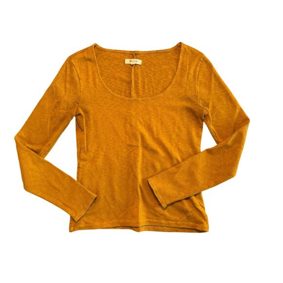 Madewell Small S Mustard Yellow Top - Picture 1 of 3